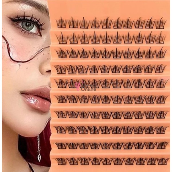 Gene false  smocuri / manuchi Beautyful Eyelash Mixt de 14mm - 120 smocuri Coral-Mixt